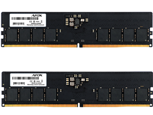 16GB (Kit of 2x8GB) DDR5-5200 AFOX UDIMM (Dual Channel Kit) PC5-41600,…