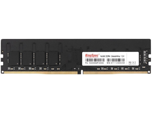 16Gb DDR4 2666MHz KingSpec (KS2666D4P12016G) 16 GB, DDR4, 21300 Mb/s, …