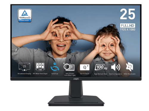24.5" MSI IPS LED PRO MP251 Black (1ms, 1300 1, 300cd, 1920x1080, 178°…