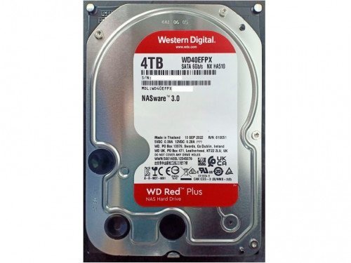 3.5" HDD 4.0TB-SATA-256MB Western Digital "Red Plus (WD40EFPX)", NAS, …