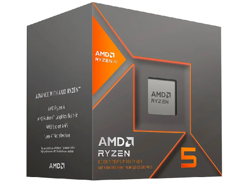 AMD Ryzen  5 8600G, Socket AM5, 4.3-5.0GHz (6C/12T), 6MB L2 + 16MB L3 …