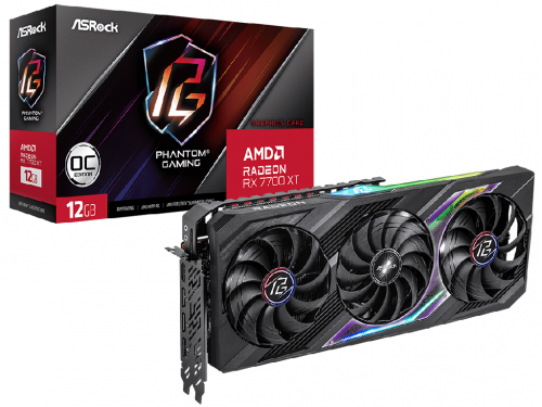 ASRock Phantom Gaming Radeon RX 7700 XT 12GB OC GDDR6  192Bit 2599/180…