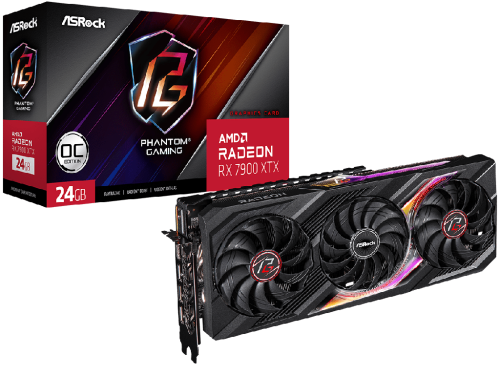 ASRock Phantom Gaming Radeon RX 7900 XTX 24GB OC GDDR6 384Bit 2615/200…