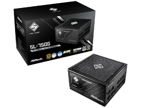 ASRock Steel Legend "SL-750G", 750W, ATX 3.1, 80 PLUS® Gold / Cybeneti…