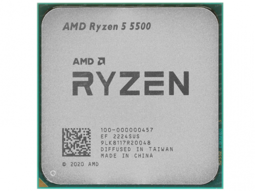 CPU AMD Ryzen 5 5500 (3.6-4.2GHz, 6C/12T, L2 3MB, L3 16MB, 7nm, 65W), …