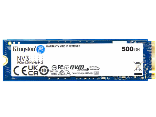 M.2 NVMe SSD 500GB Kingston NV3, Interface  PCIe4.0 x4 / NVMe1.3, M2 T…