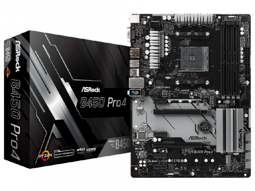 ASRock B450 PRO4 R2.0, Socket AM4, AMD Promontory B450 (2/3/4G/5/5G Ge…