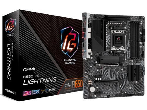 ASRock B650 PG LIGHTNING, Socket AM5, 14 Phases, AMD B650 (7/8/9 Gen C…