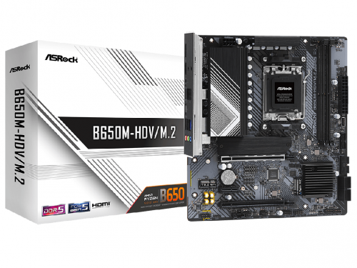 ASRock B650M-HDV/M.2, Socket AM5, 6 Phases, AMD B650 (7/8/9 Gen CPU), …