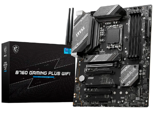 MSI B760 GAMING Plus Wi-Fi DDR5 Intel B760 4*DDR5 2*M.2 4*SataIII sk17…