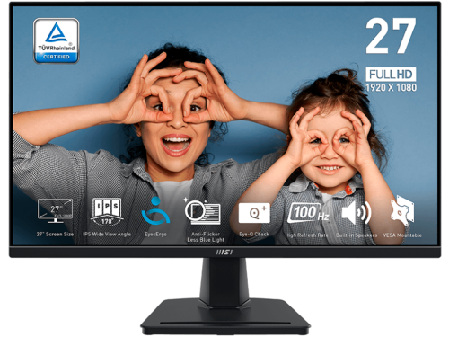 27.0” MSI IPS LED PRO MP275 Black (1ms, 1000 1, 300cd, 1920x1080, 178°…
