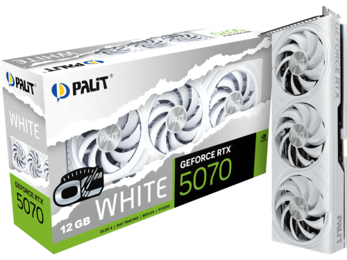 Palit GeForce RTX 5070 White OC, HDMI, 3x DP, 12GB GDDR7, 192bit, cloc…