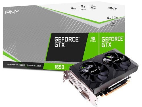PNY GeForce GTX 1650 4GB GDDR6 Dual Fan, 96bit ,1410/12Gbps, DisplayPo…