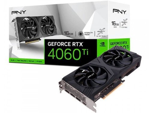 PNY GeForce RTX  4060 Ti  VERTO  Dual Fan 16GB GDDR6 (LHR), 2310Mhz/18…