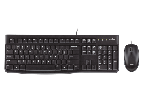 Wired Logitech MK120 USB Keyboard and Mouse Combo RU