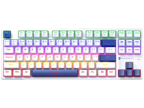Wired Machenike K500B-B87 White 87 Key Mechanical Blue Switch RGB Keyb…