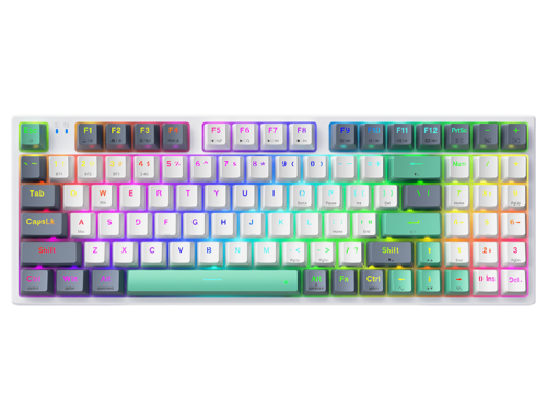 Wireless Machenike K500 Pro-B94W Tri-Mode White 94 Key Mechanical GR-S…