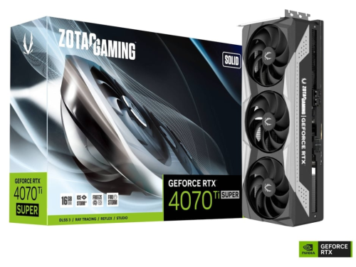 ZOTAC GAMING GEFORCE RTX 4070 Ti SUPER SOLID 16GB GDDR6X, 256bit, 2610…