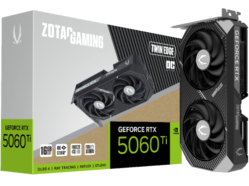 ZOTAC Gaming GeForce RTX 5060 Ti 16GB Twin Edge OC DLSS 4 16GB GDDR7 1…